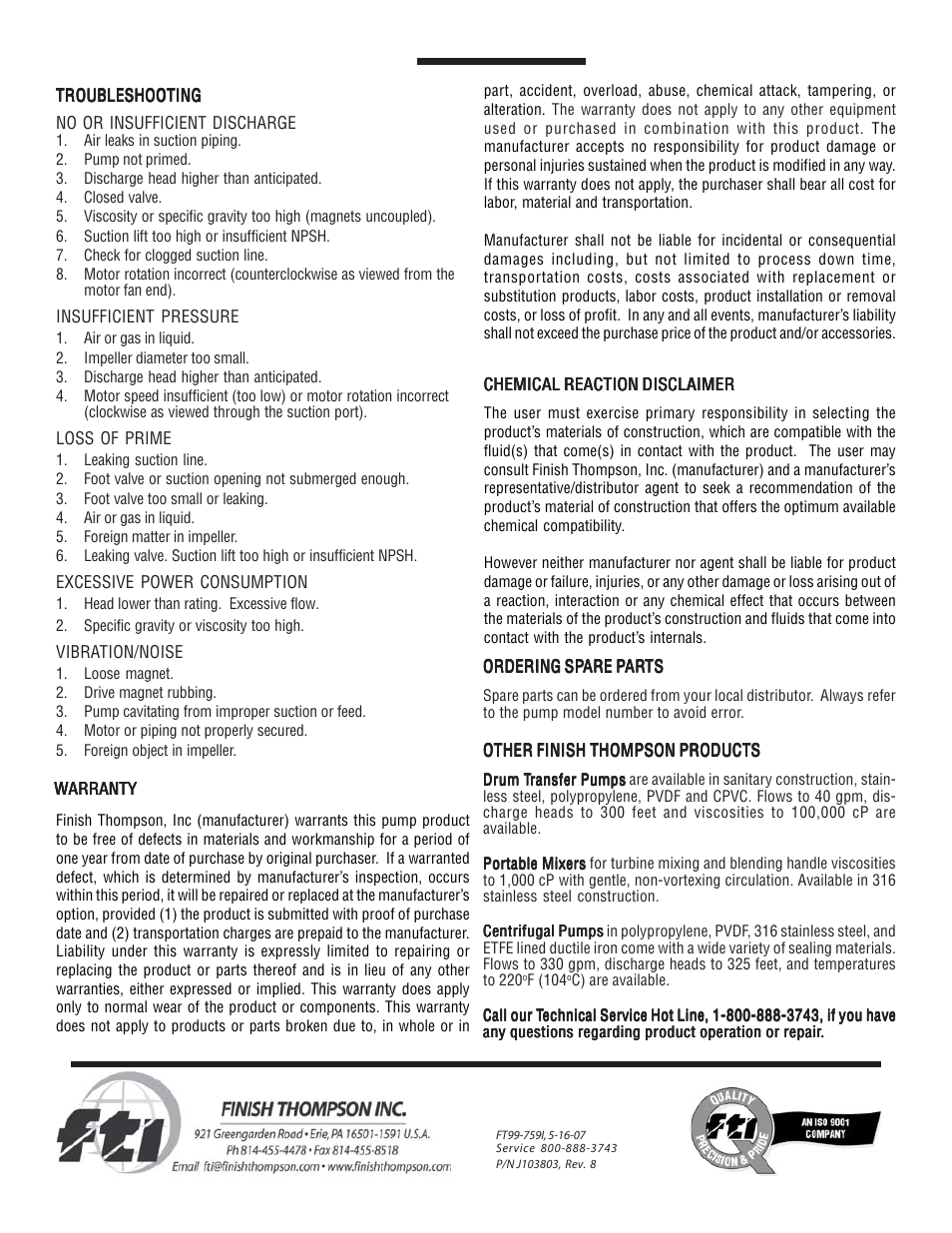 Finish Thompson KC3, 4, & 5 SERIES User Manual | Page 4 / 4