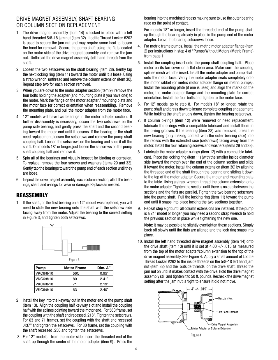 Reassembly | Finish Thompson VKC5.5,6,6H,7,8,10 SERIES User Manual | Page 4 / 12