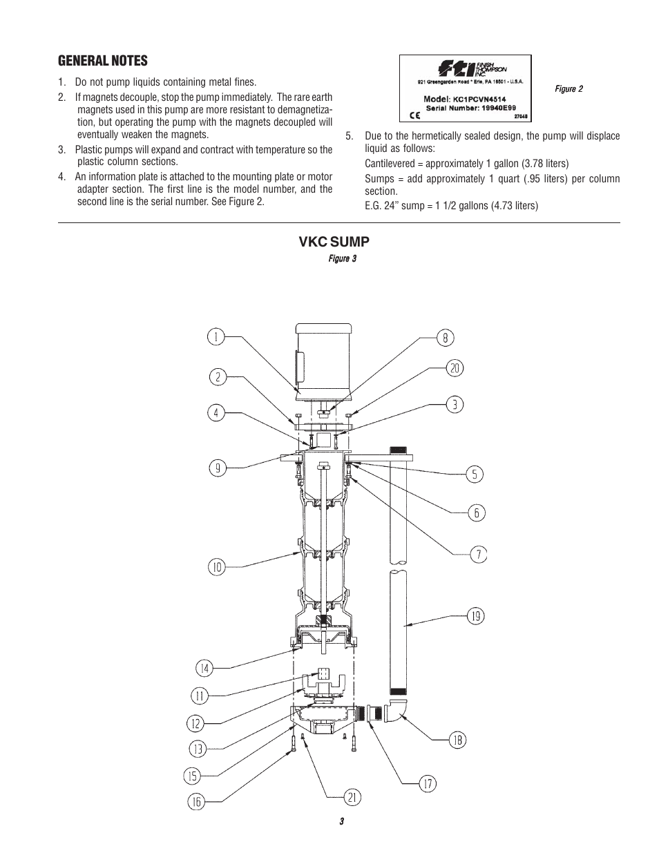 Finish Thompson VKC 11 SERIES User Manual | Page 3 / 6