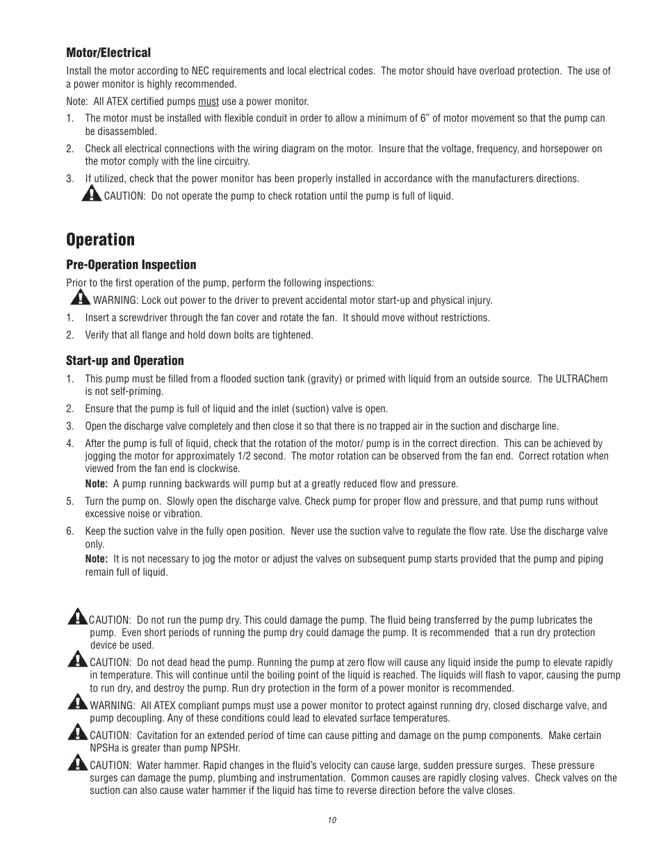 Operation | Finish Thompson UC User Manual | Page 10 / 23