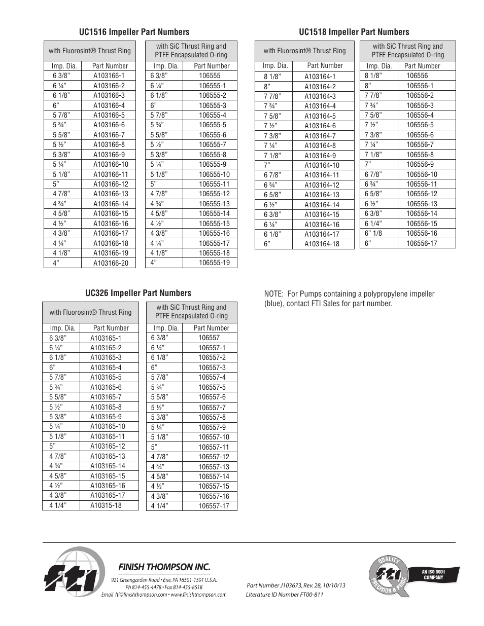 Finish Thompson UC (S/N 125040 and lower) User Manual | Page 23 / 23