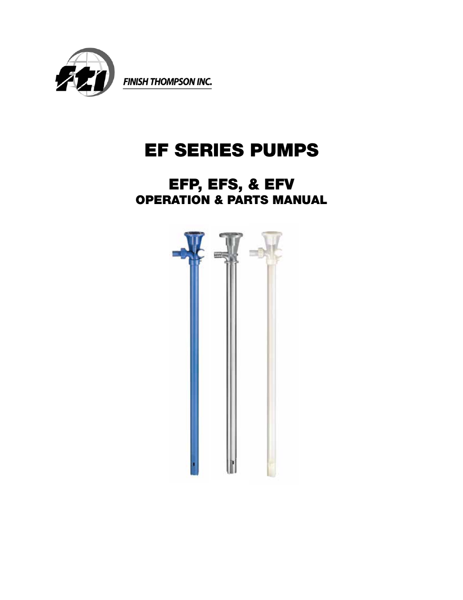 Finish Thompson EFV User Manual | 13 pages