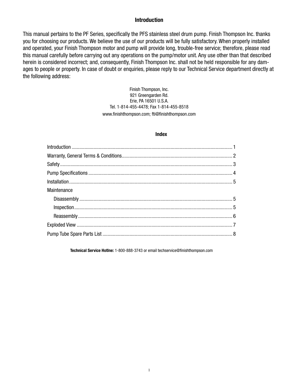 Finish Thompson PFS 162859 & above User Manual | Page 3 / 10
