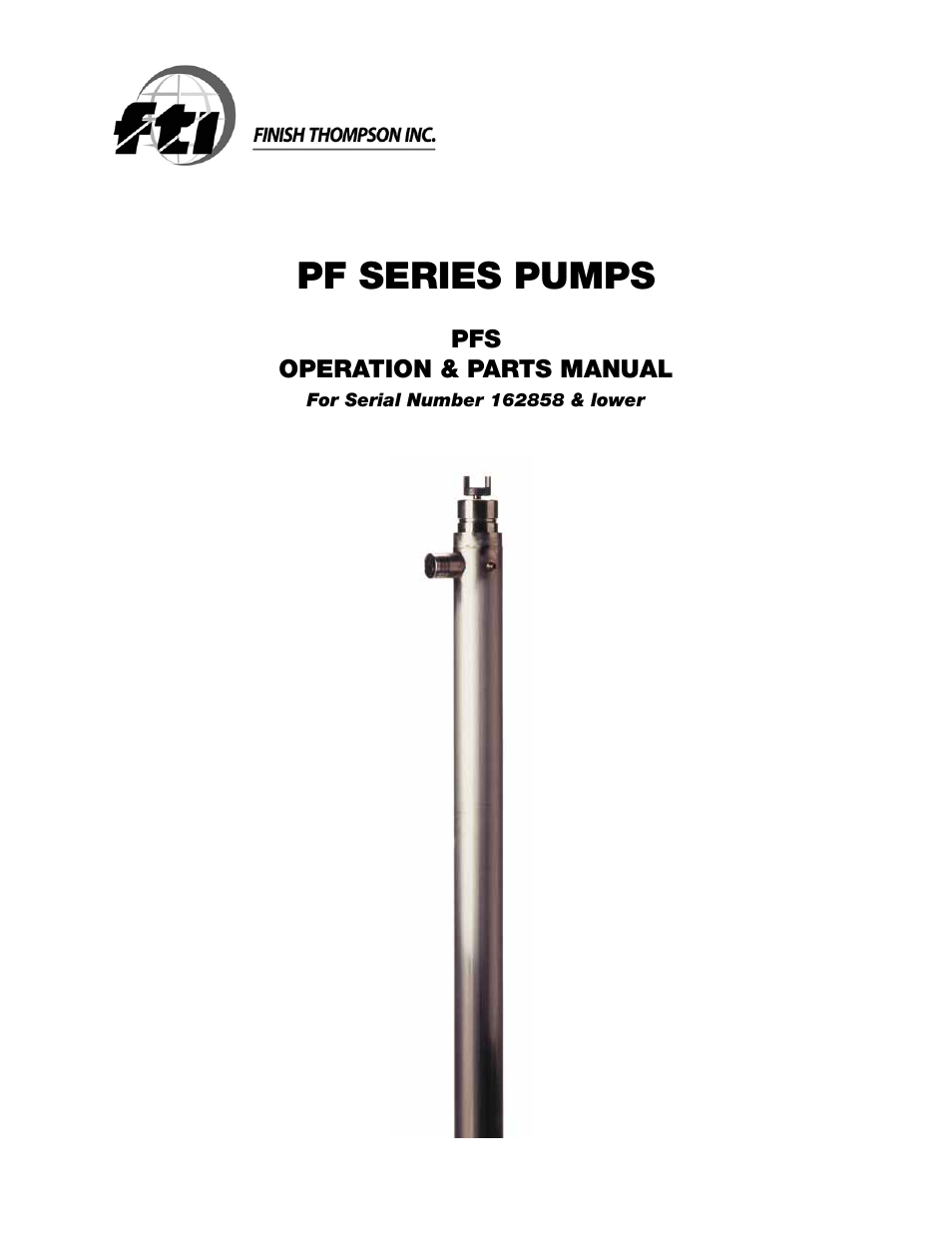 Finish Thompson PFS 162858 & lower User Manual | 10 pages
