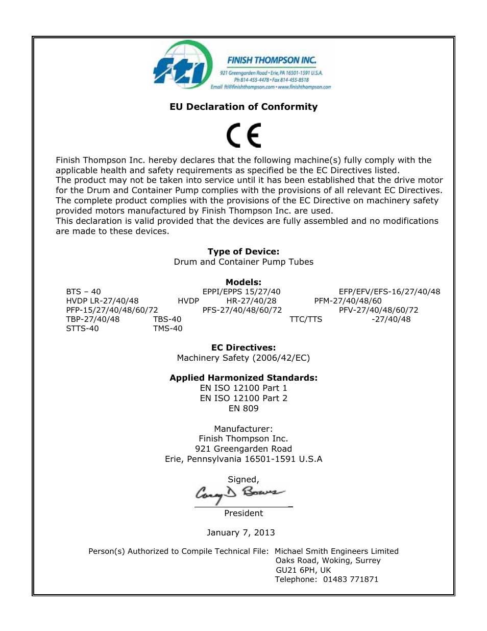 Finish Thompson PFS 162858 & lower User Manual | Page 2 / 10