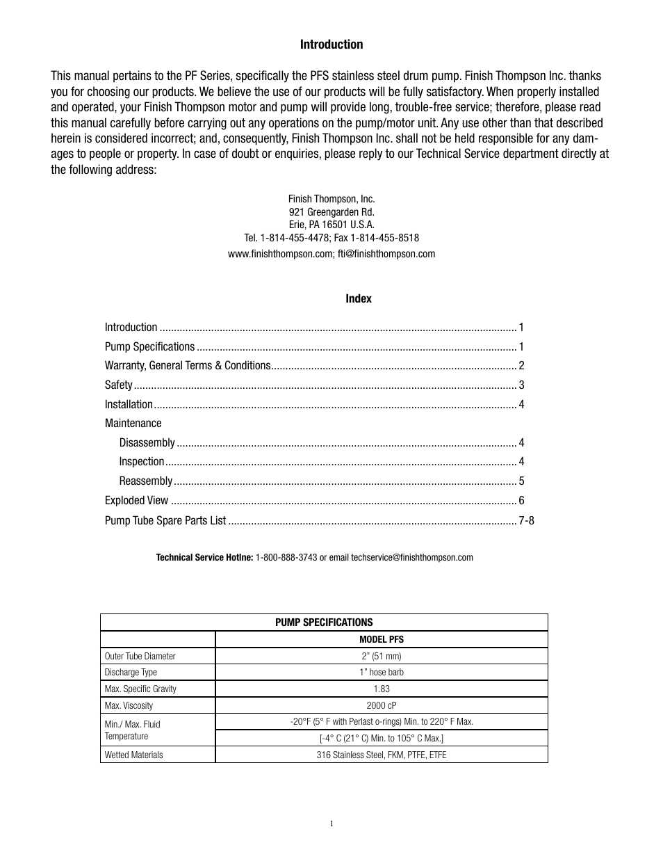 Finish Thompson PFS 162858 & lower User Manual | Page 3 / 10