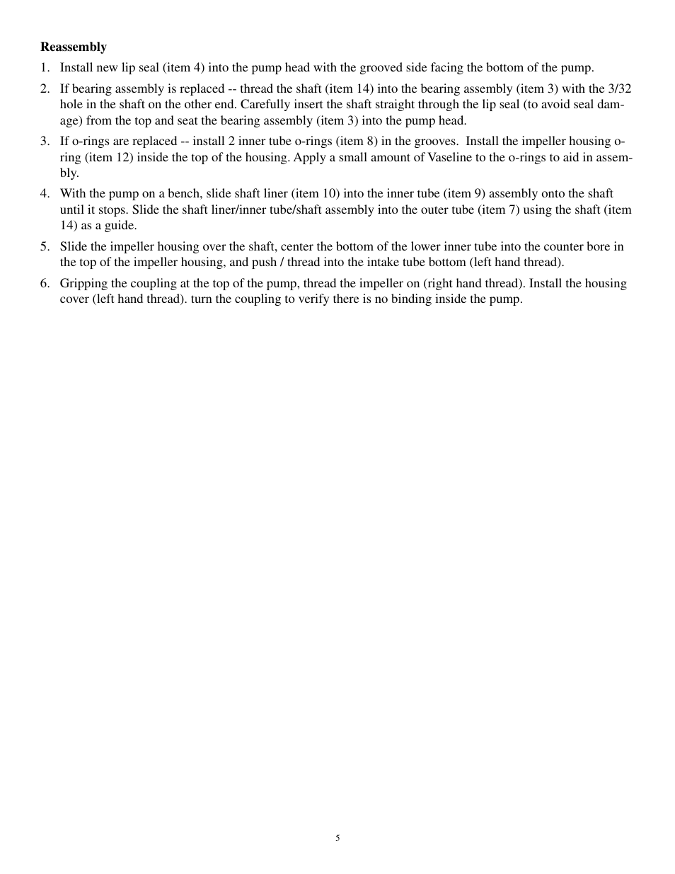 Finish Thompson PFS 162858 & lower User Manual | Page 7 / 10