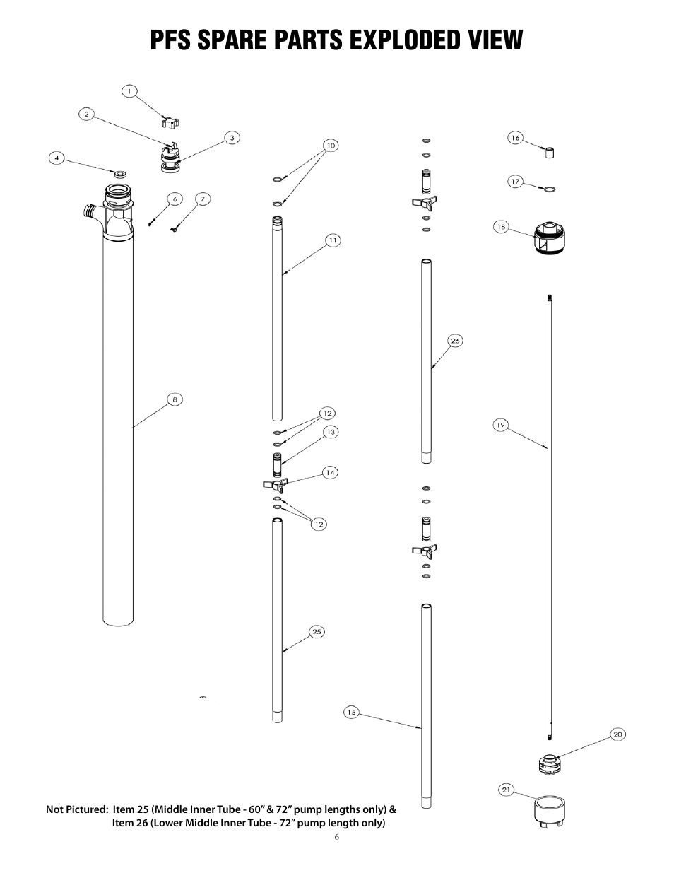 Pfs spare parts exploded view | Finish Thompson PFS 162858 & lower User Manual | Page 8 / 10
