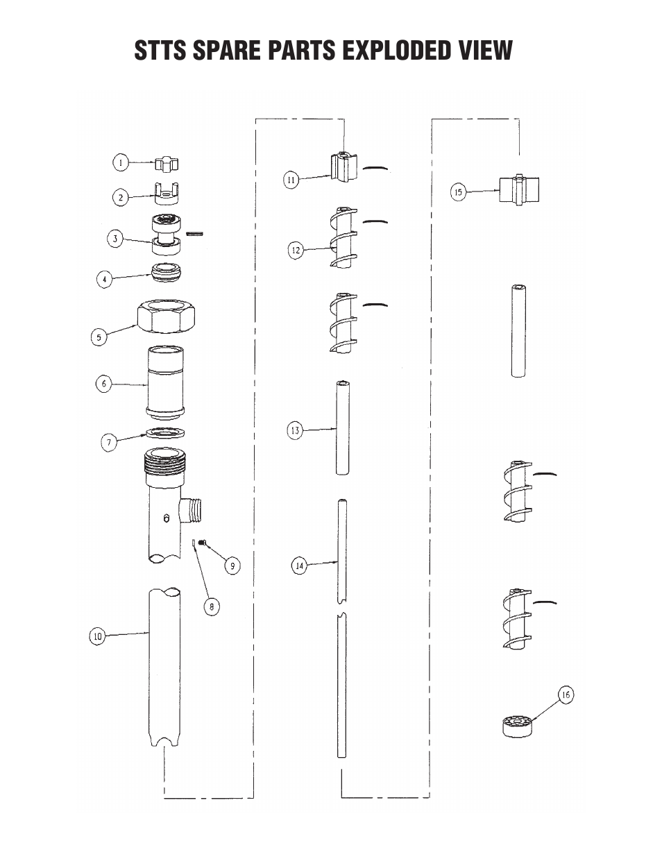 Stts spare parts exploded view | Finish Thompson STTS User Manual | Page 10 / 12