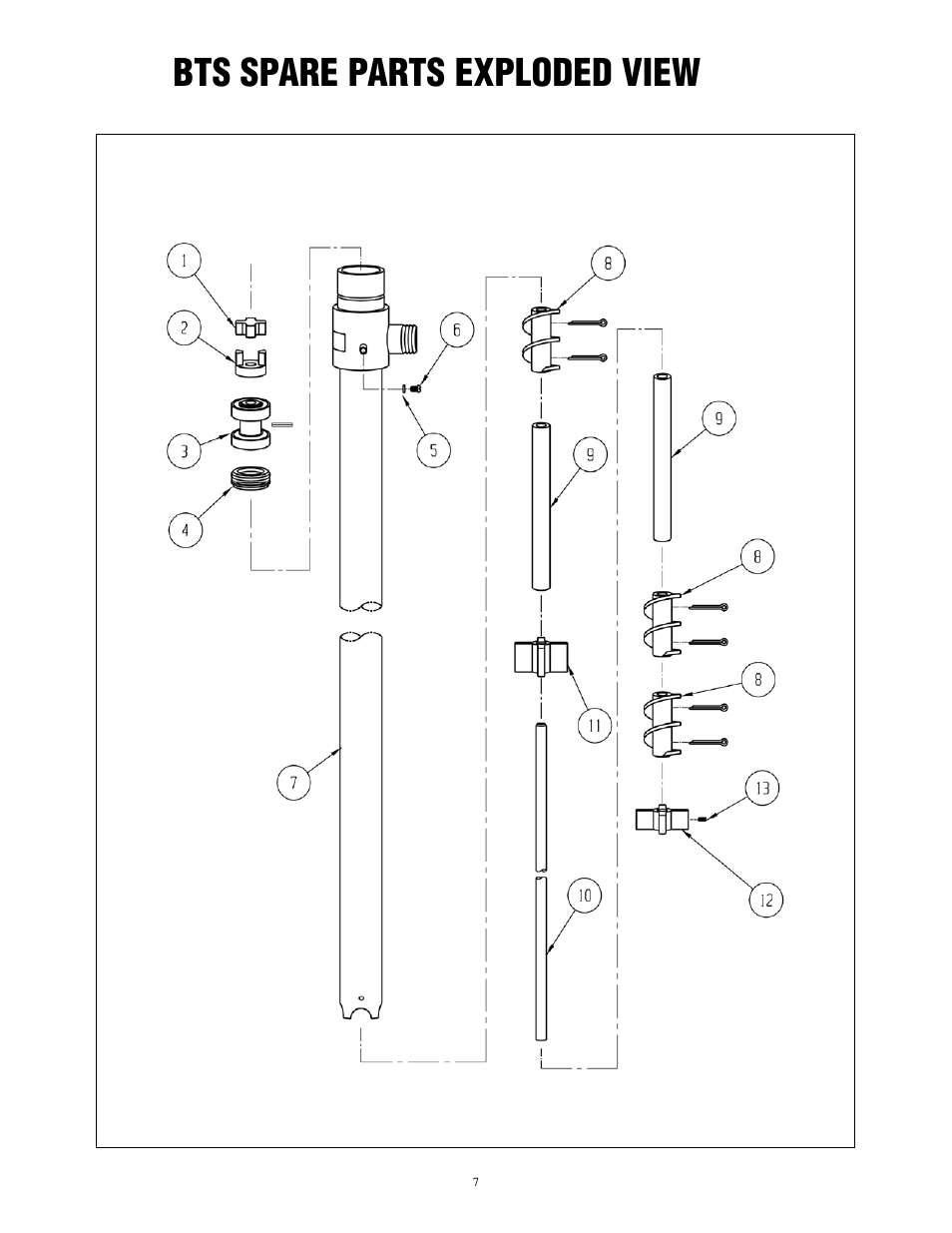 Bts spare parts exploded view | Finish Thompson BTS User Manual | Page 9 / 10
