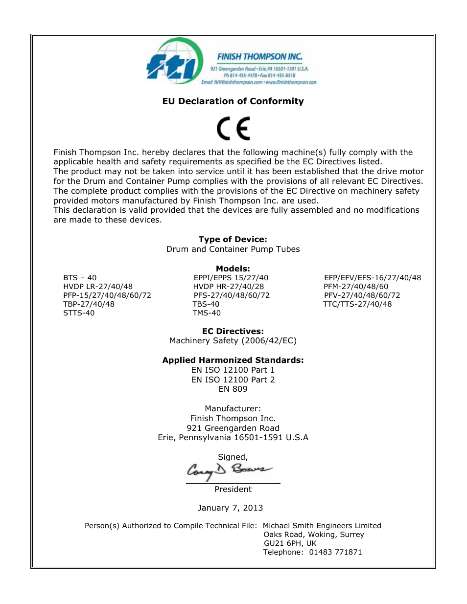 Finish Thompson TMS User Manual | Page 2 / 10