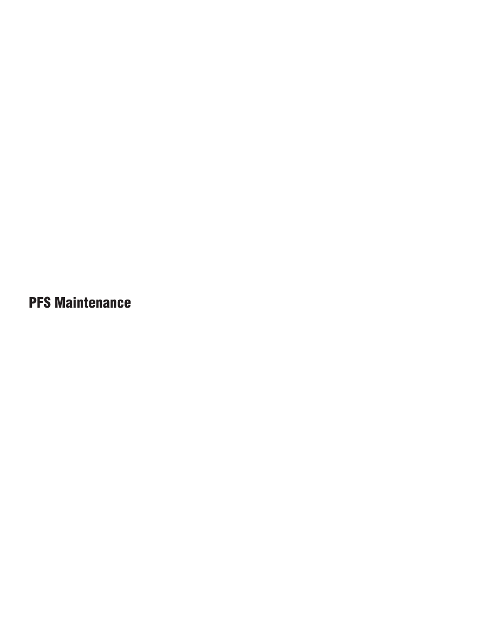 Pfs maintenance | Finish Thompson PFS ATEX VERSION (INCLUDES M6A, M6XA, M10X MOTORS & SPK) User Manual | Page 8 / 19