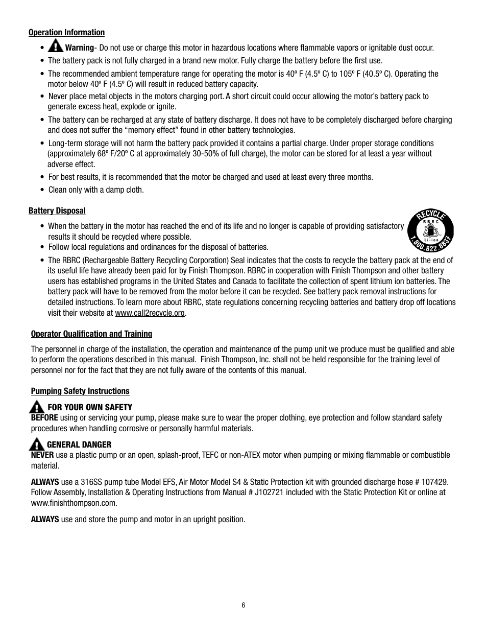 Finish Thompson S6 User Manual | Page 6 / 12