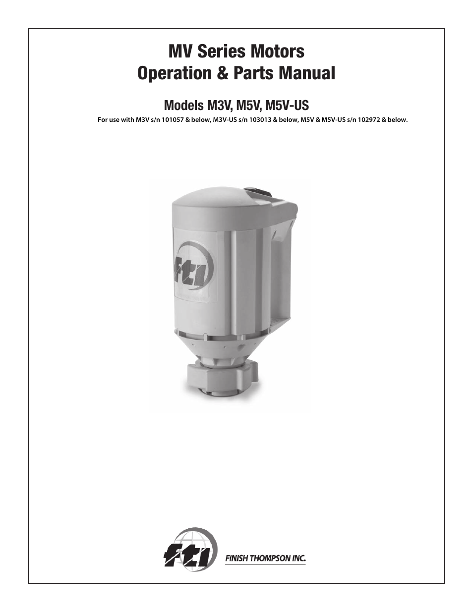 Finish Thompson M5V 102972 & under User Manual | 8 pages