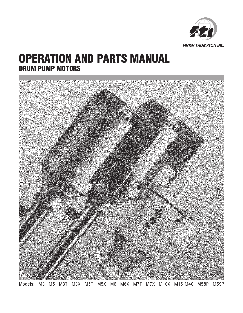 Finish Thompson M59P User Manual | 18 pages