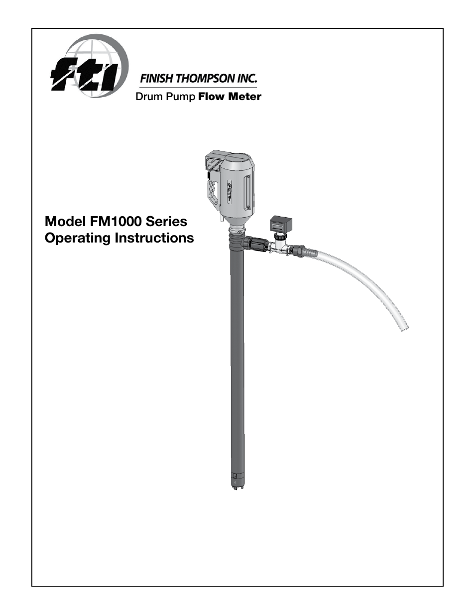 Finish Thompson FM1000 Series User Manual | 6 pages