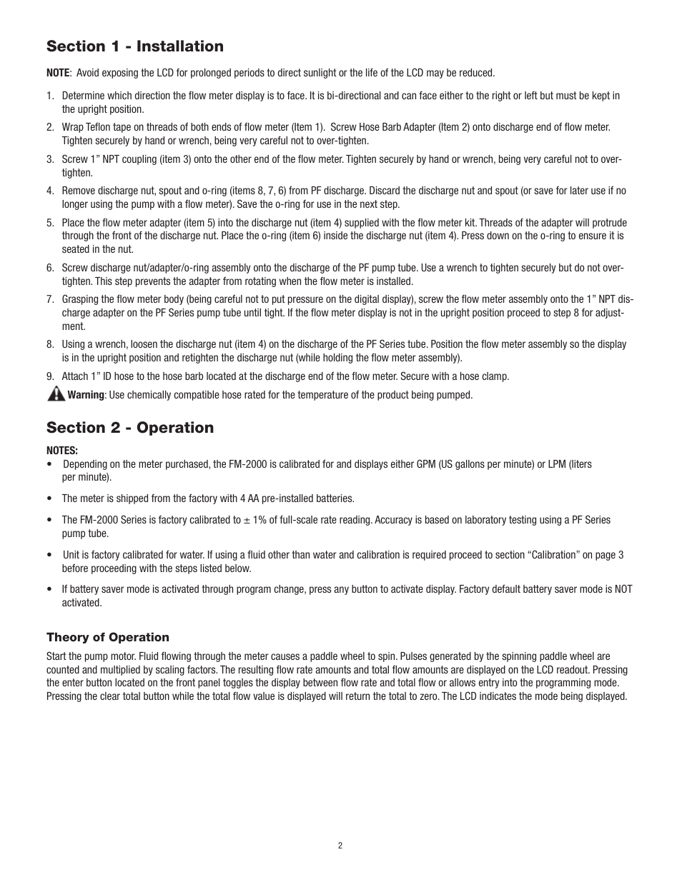 Finish Thompson FM2000 Series User Manual | Page 4 / 9