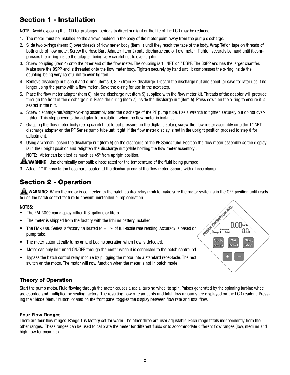 Finish Thompson FM3000 Series User Manual | Page 4 / 7