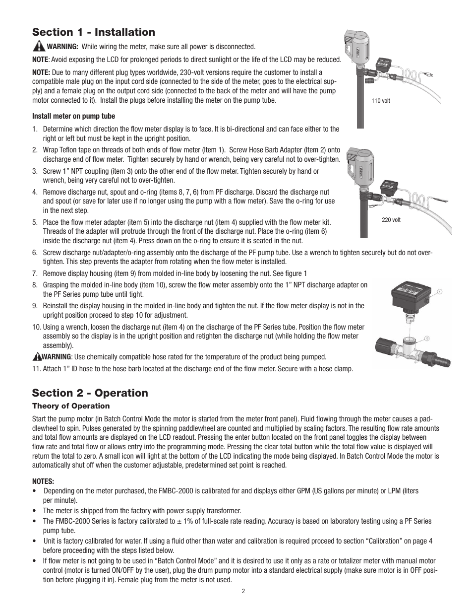 Finish Thompson FMBC2000 Series User Manual | Page 4 / 10