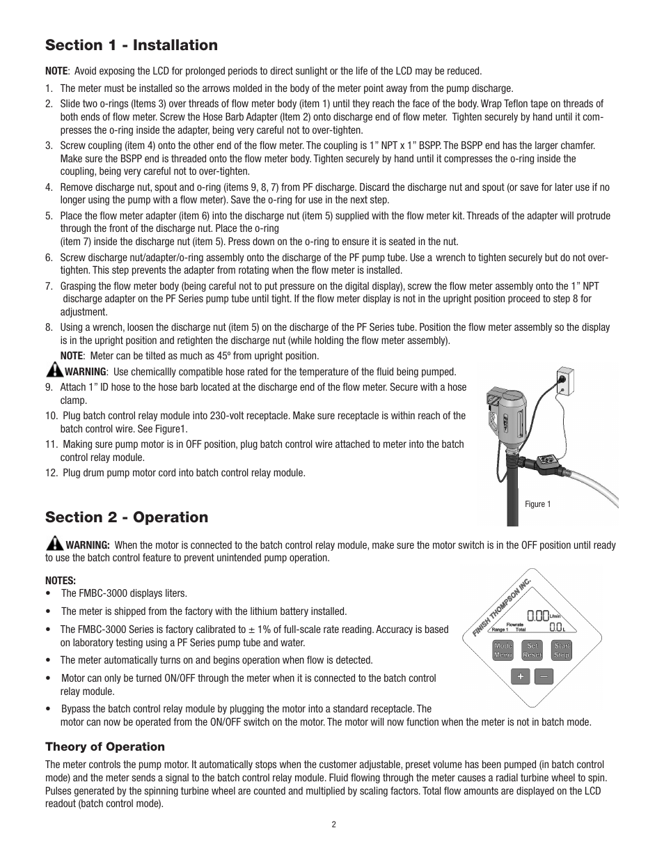 Finish Thompson FMBC3000 Series User Manual | Page 4 / 7