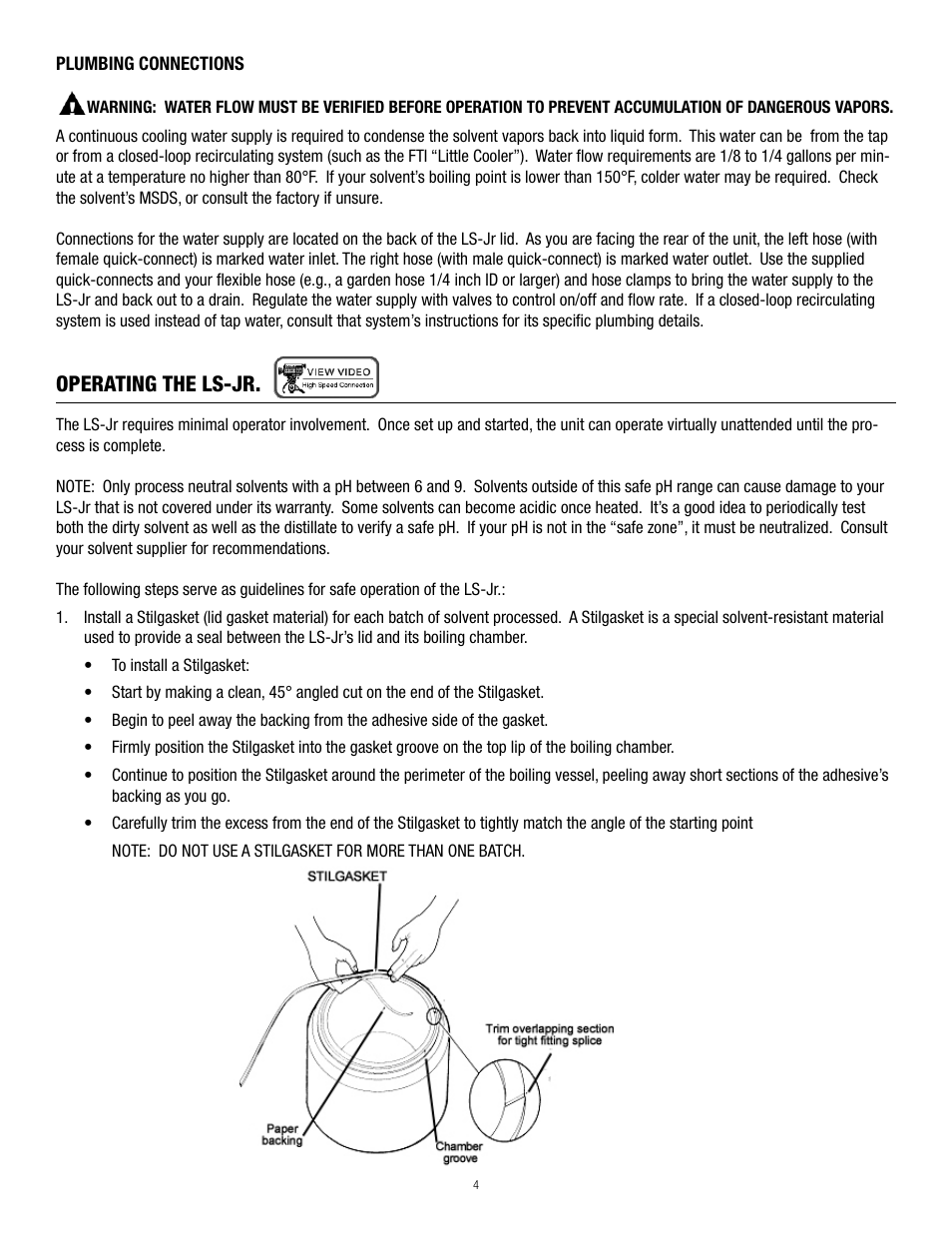 Operating the ls-jr | Finish Thompson LS-JRE User Manual | Page 4 / 8