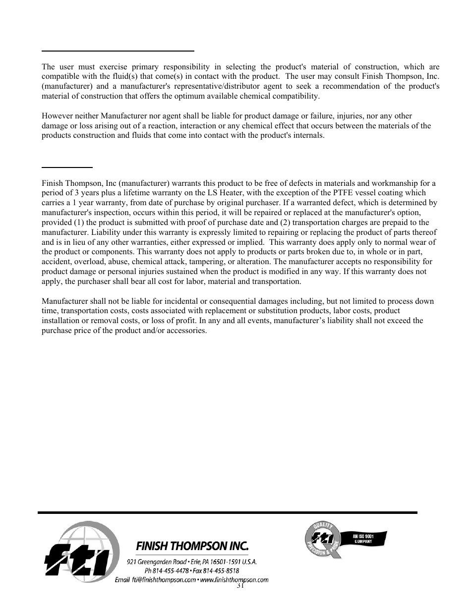 Finish Thompson LS-55IIE User Manual | Page 32 / 32