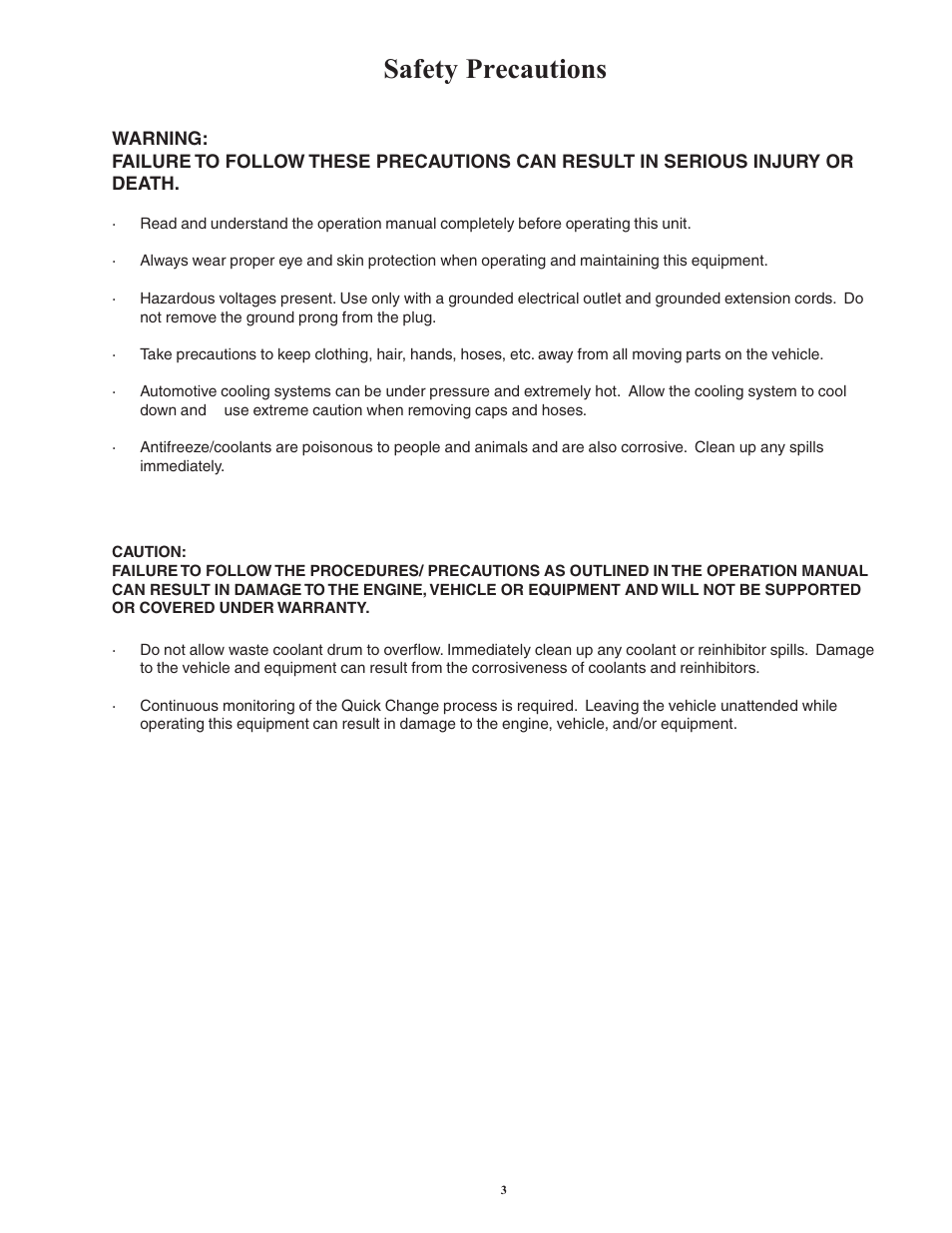 Safety precautions | Finish Thompson CQC2 User Manual | Page 3 / 12