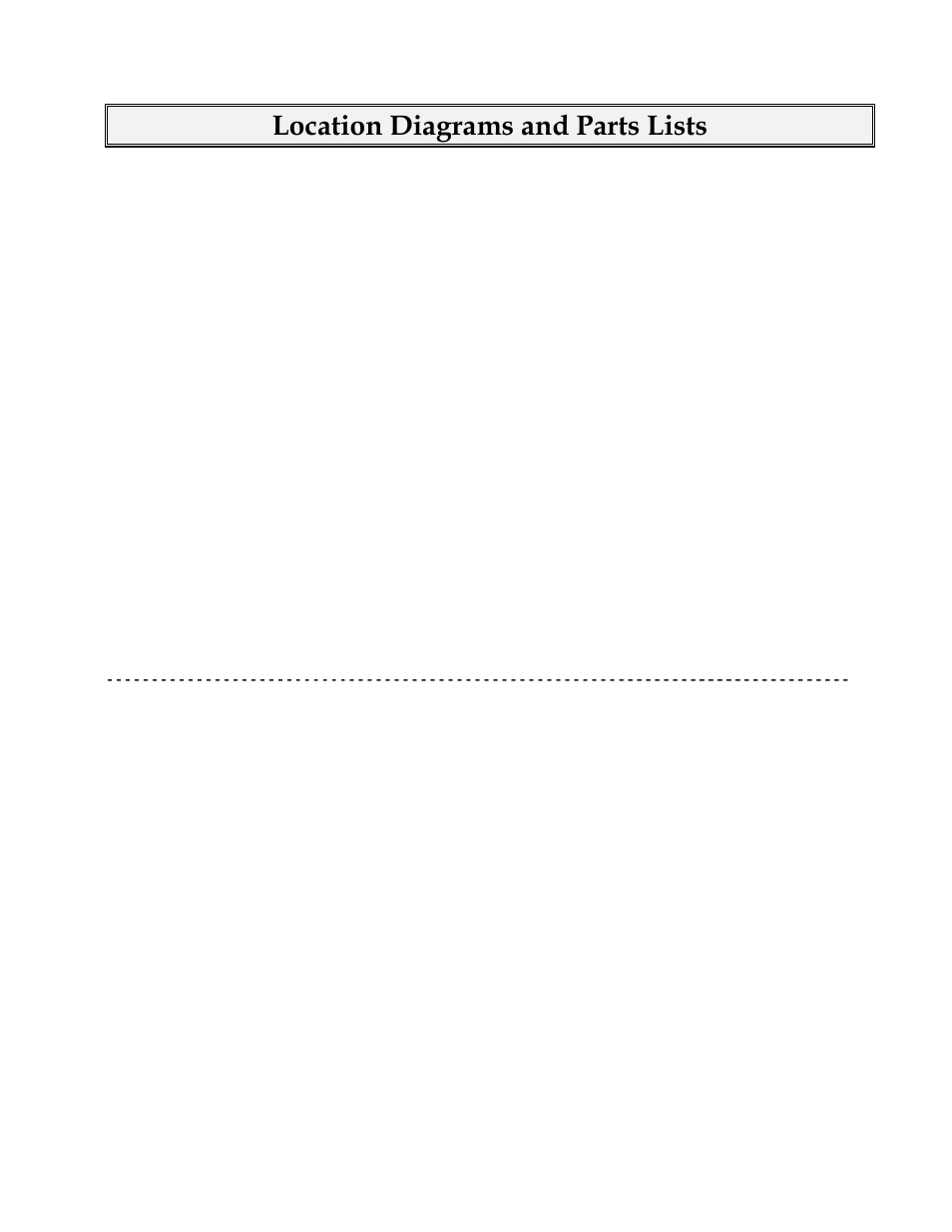 Location diagrams and parts lists | Finish Thompson BE-15/15C User Manual | Page 41 / 54
