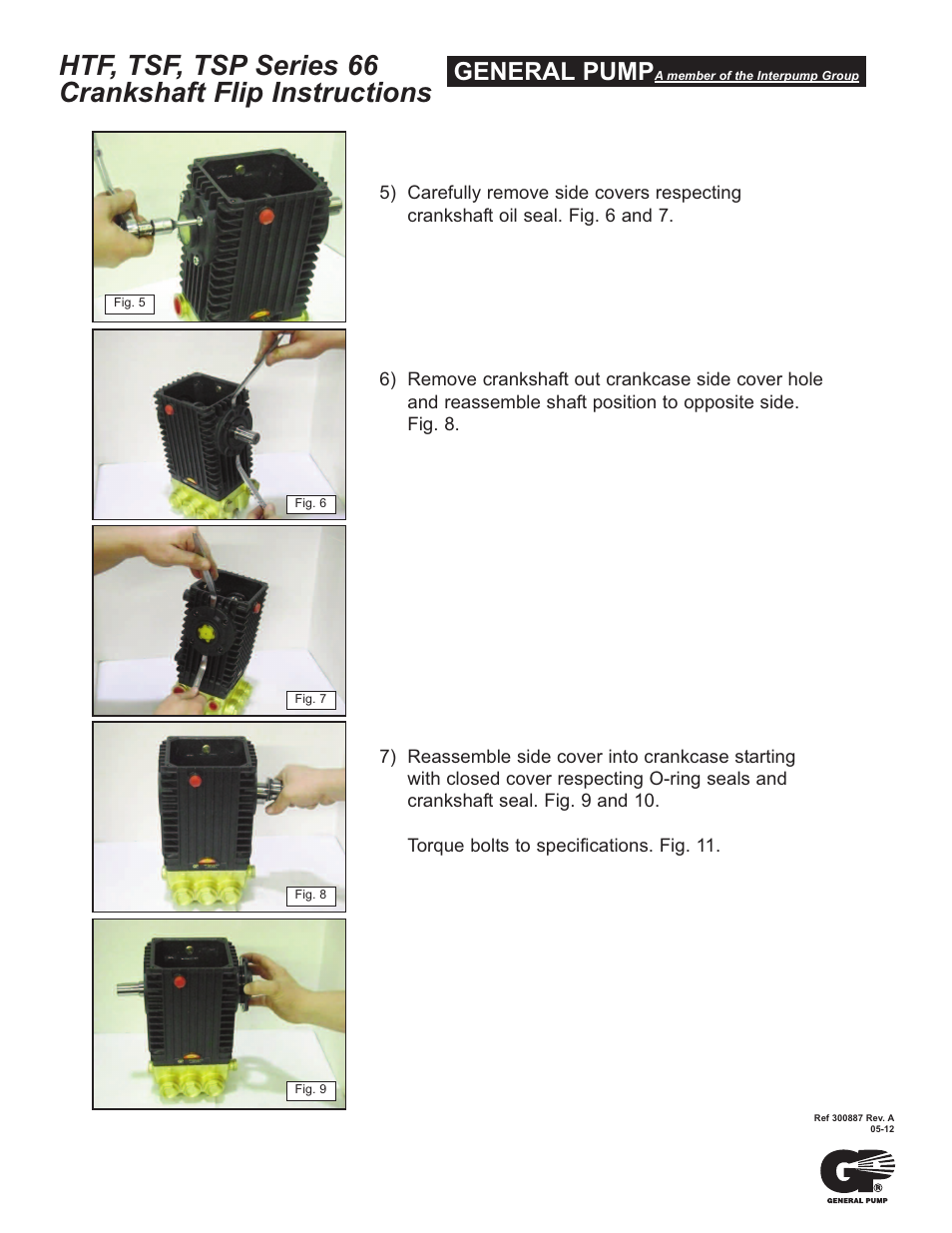 General pump | General Pump 66 Series HTF, TSF & TSP Crankshaft Flip User Manual | Page 2 / 4