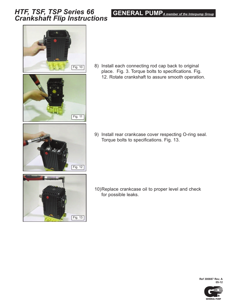 General pump | General Pump 66 Series HTF, TSF & TSP Crankshaft Flip User Manual | Page 3 / 4