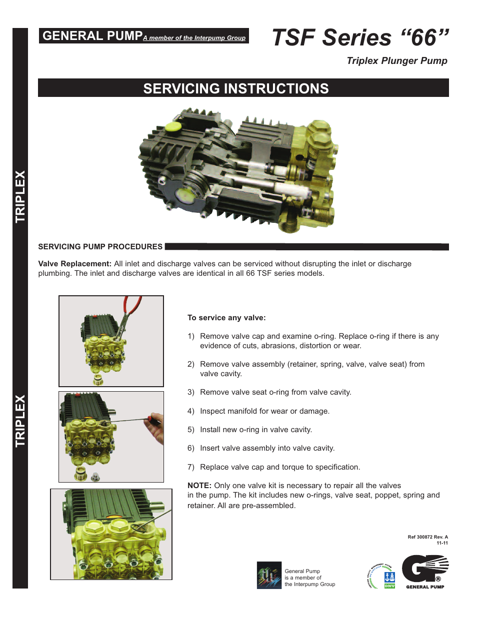 General Pump 66 Series TSF User Manual | 4 pages