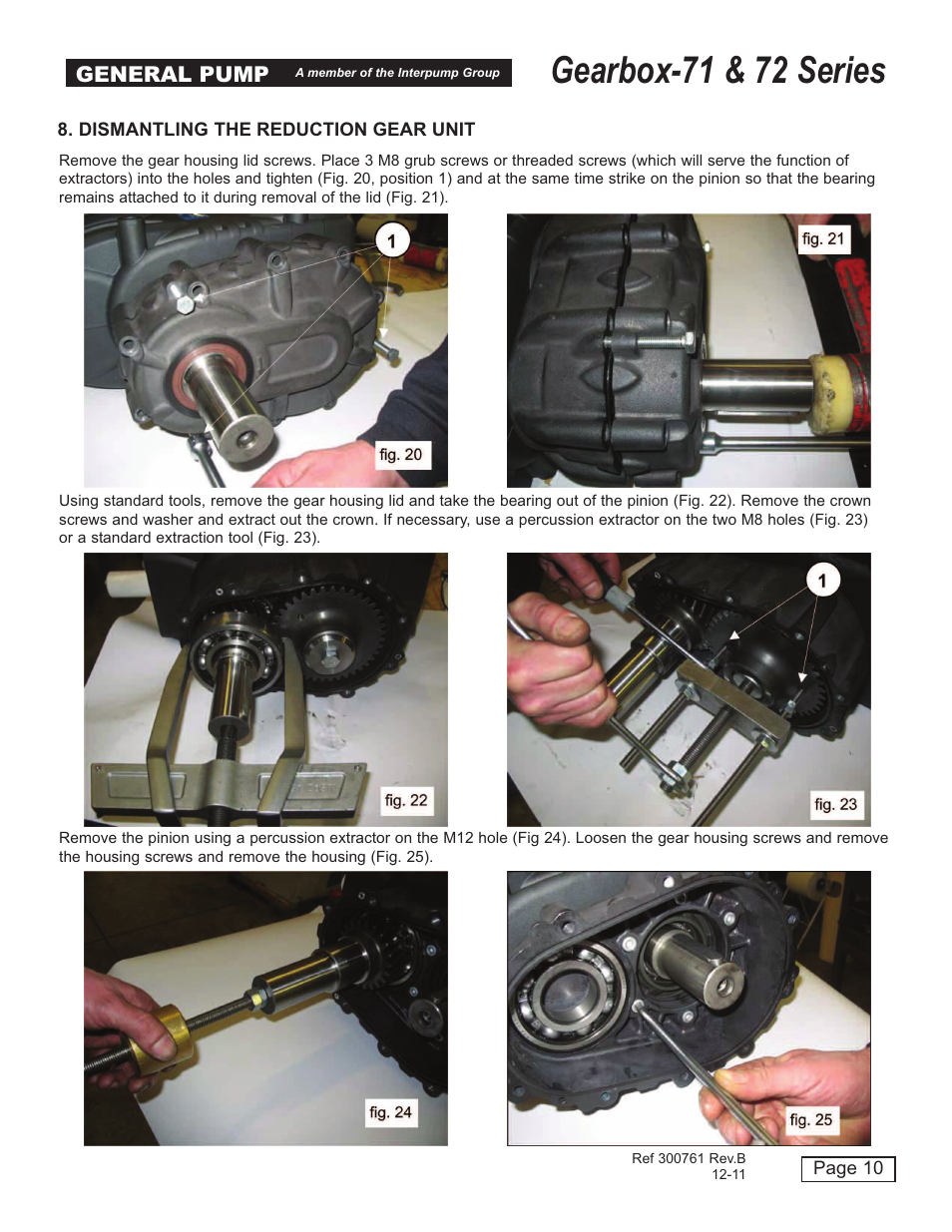 Gearbox-71 & 72 series, General pump | General Pump 72 Series Gearbox User Manual | Page 10 / 13