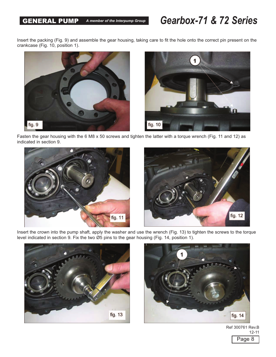 Gearbox-71 & 72 series, General pump | General Pump 72 Series Gearbox User Manual | Page 8 / 13