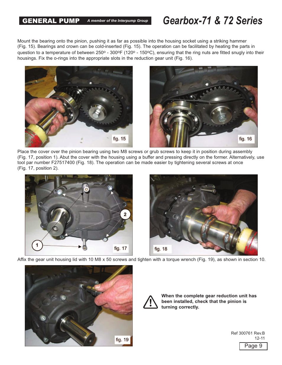 Gearbox-71 & 72 series, General pump | General Pump 72 Series Gearbox User Manual | Page 9 / 13