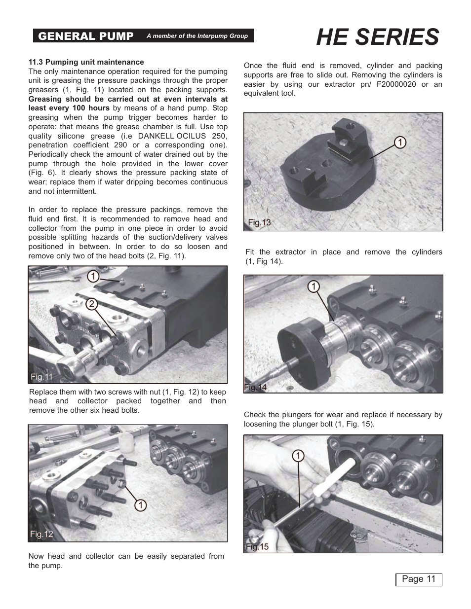 He series, General pump | General Pump HE User Manual | Page 11 / 20