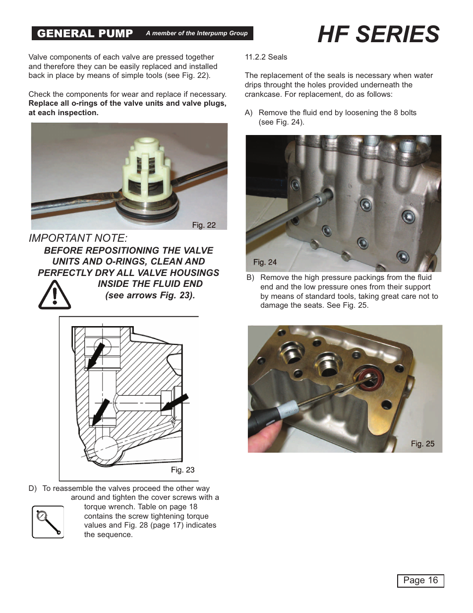 Hf series, General pump | General Pump HF Owner Manual User Manual | Page 16 / 24