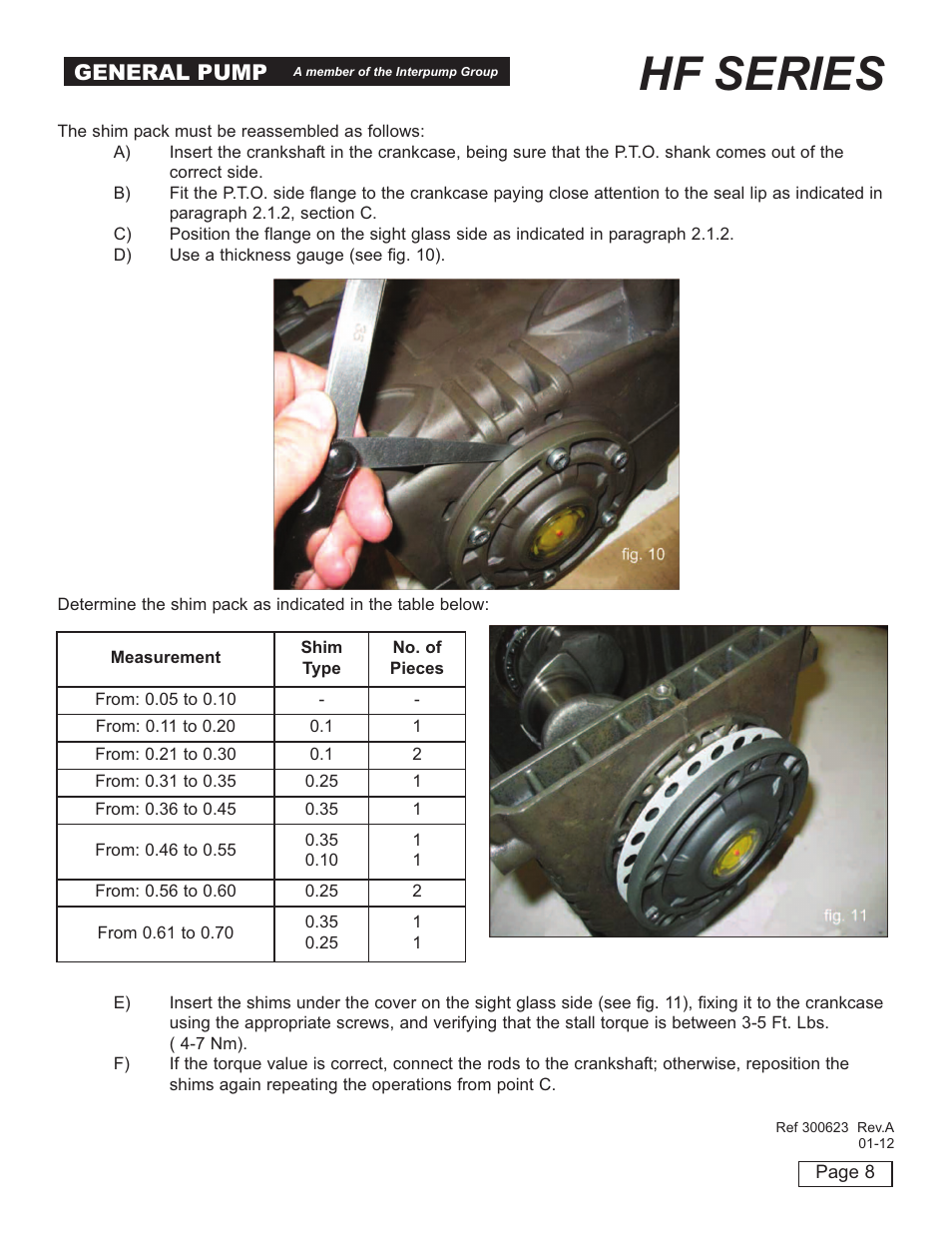 Hf series, General pump | General Pump HF Repair Manual User Manual | Page 8 / 17