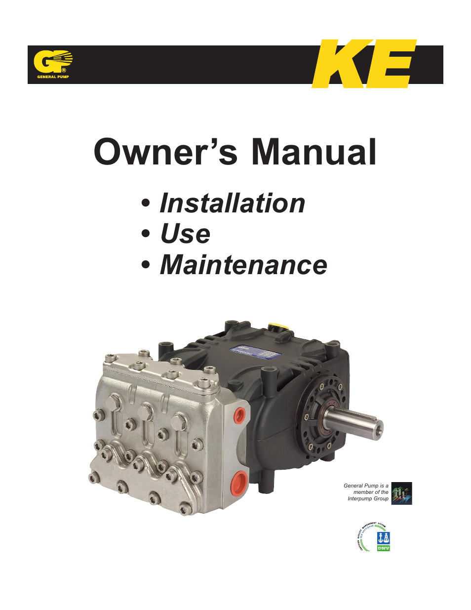 General Pump KE Owner Manual User Manual | 22 pages