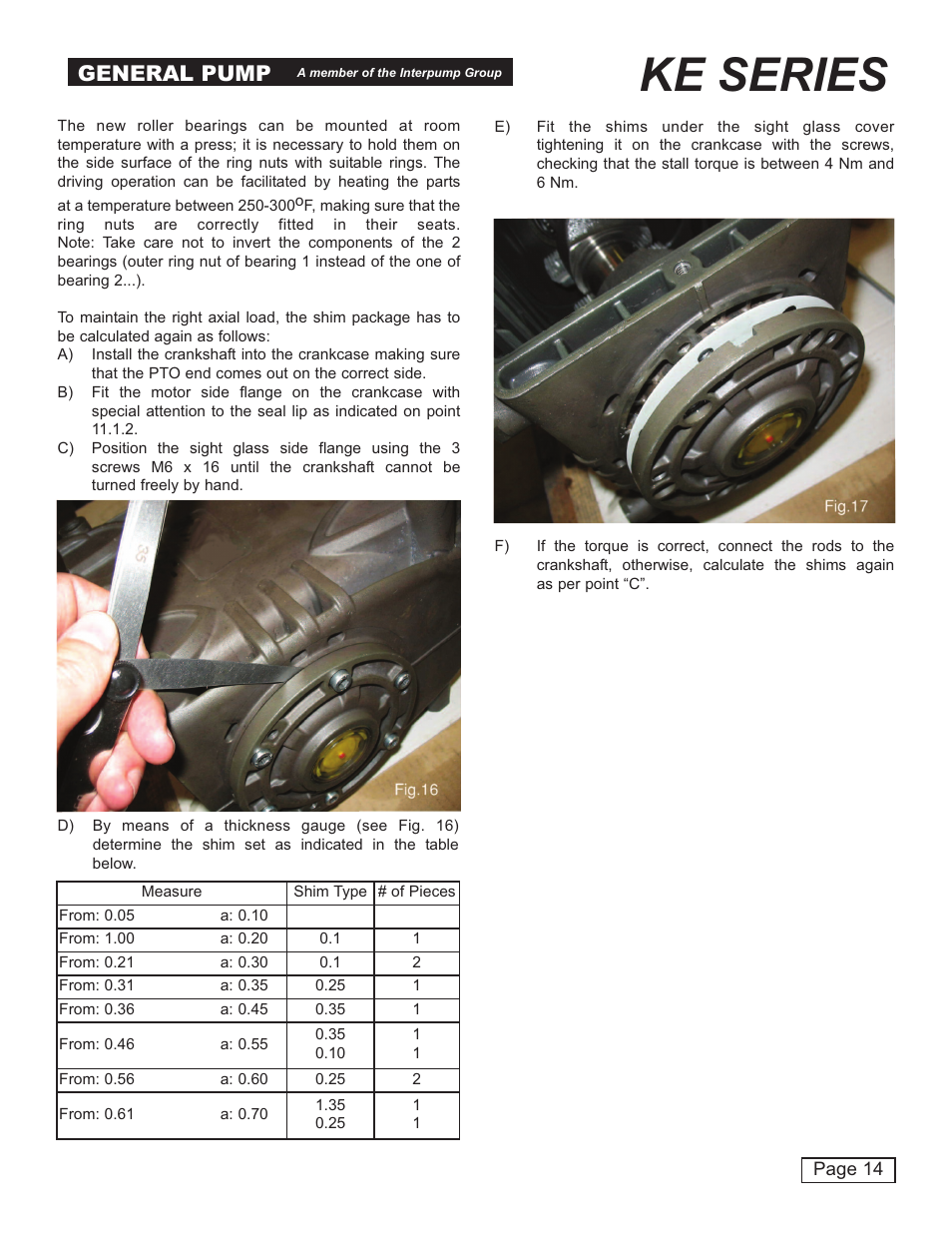 Ke series, General pump | General Pump KE Owner Manual User Manual | Page 14 / 22