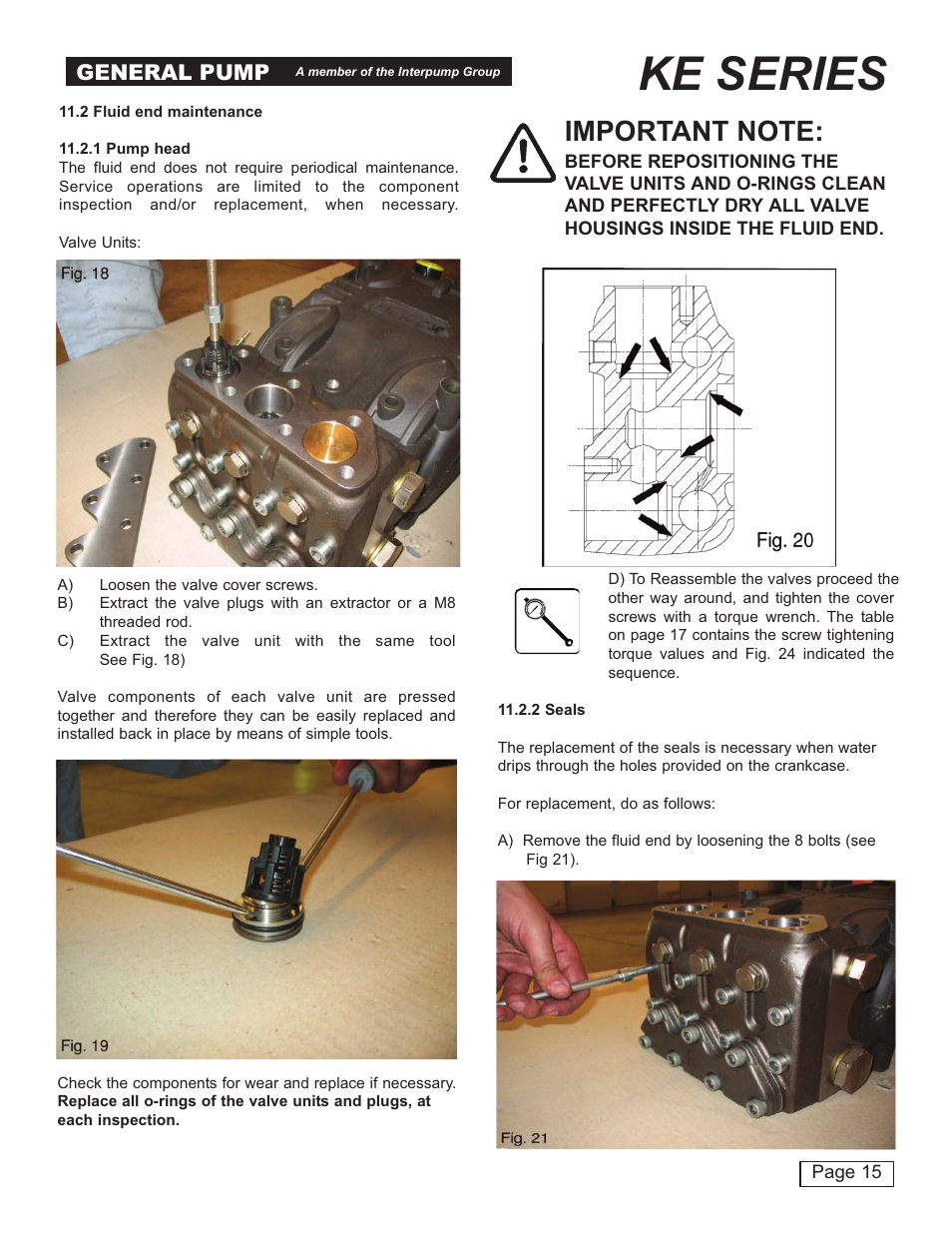 Ke series, General pump | General Pump KE Owner Manual User Manual | Page 15 / 22