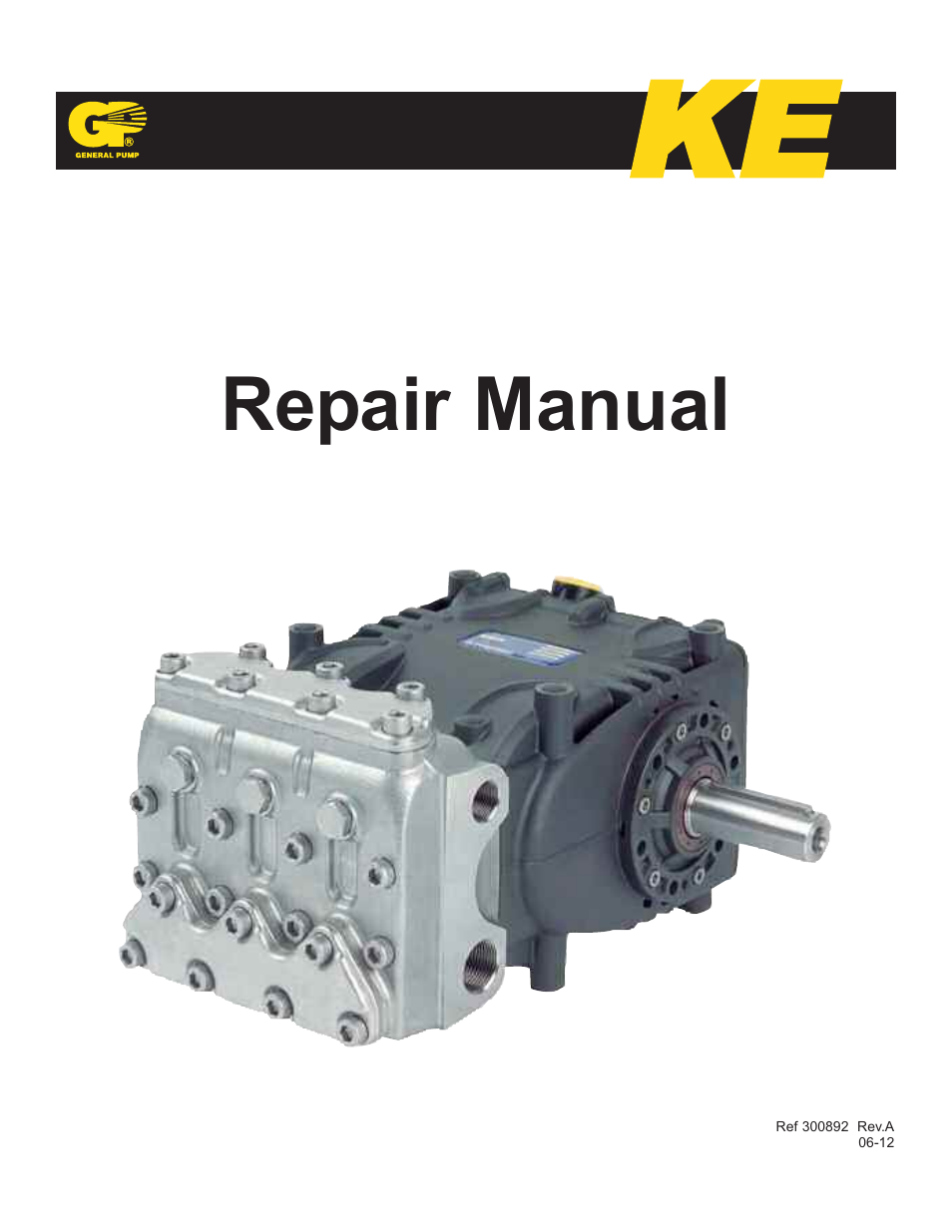 General Pump KE Repair Manual User Manual | 16 pages