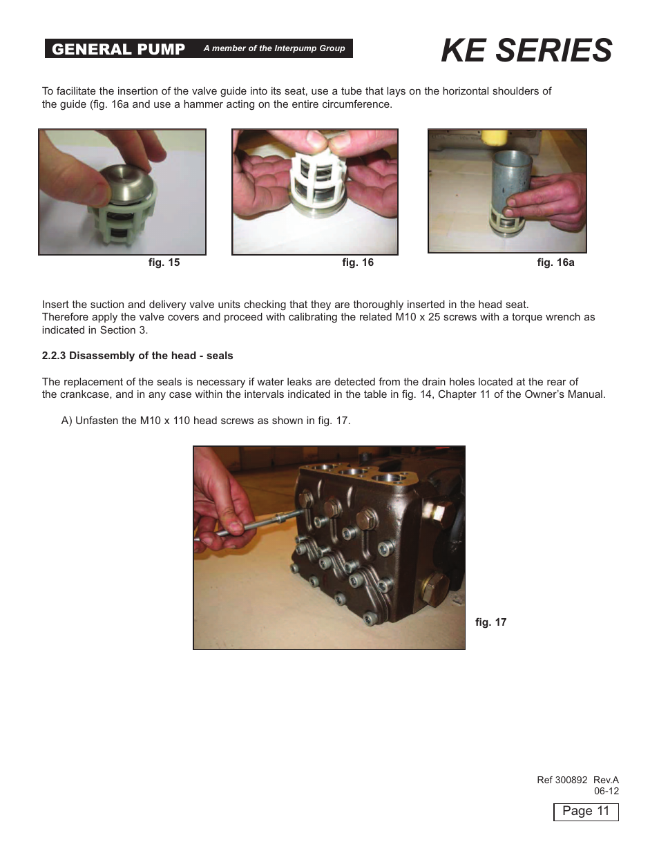 Ke series, General pump | General Pump KE Repair Manual User Manual | Page 11 / 16