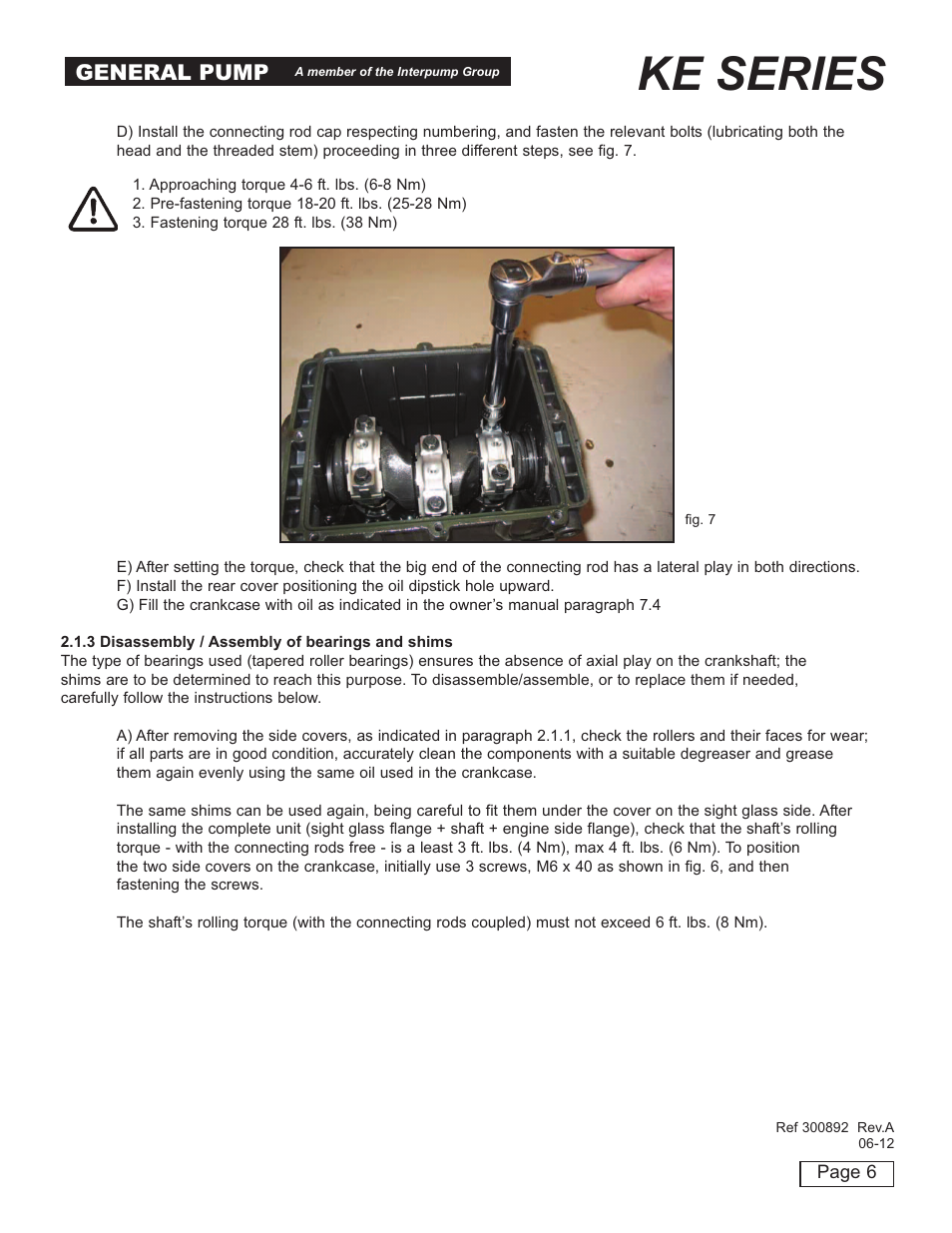 Ke series, General pump | General Pump KE Repair Manual User Manual | Page 6 / 16