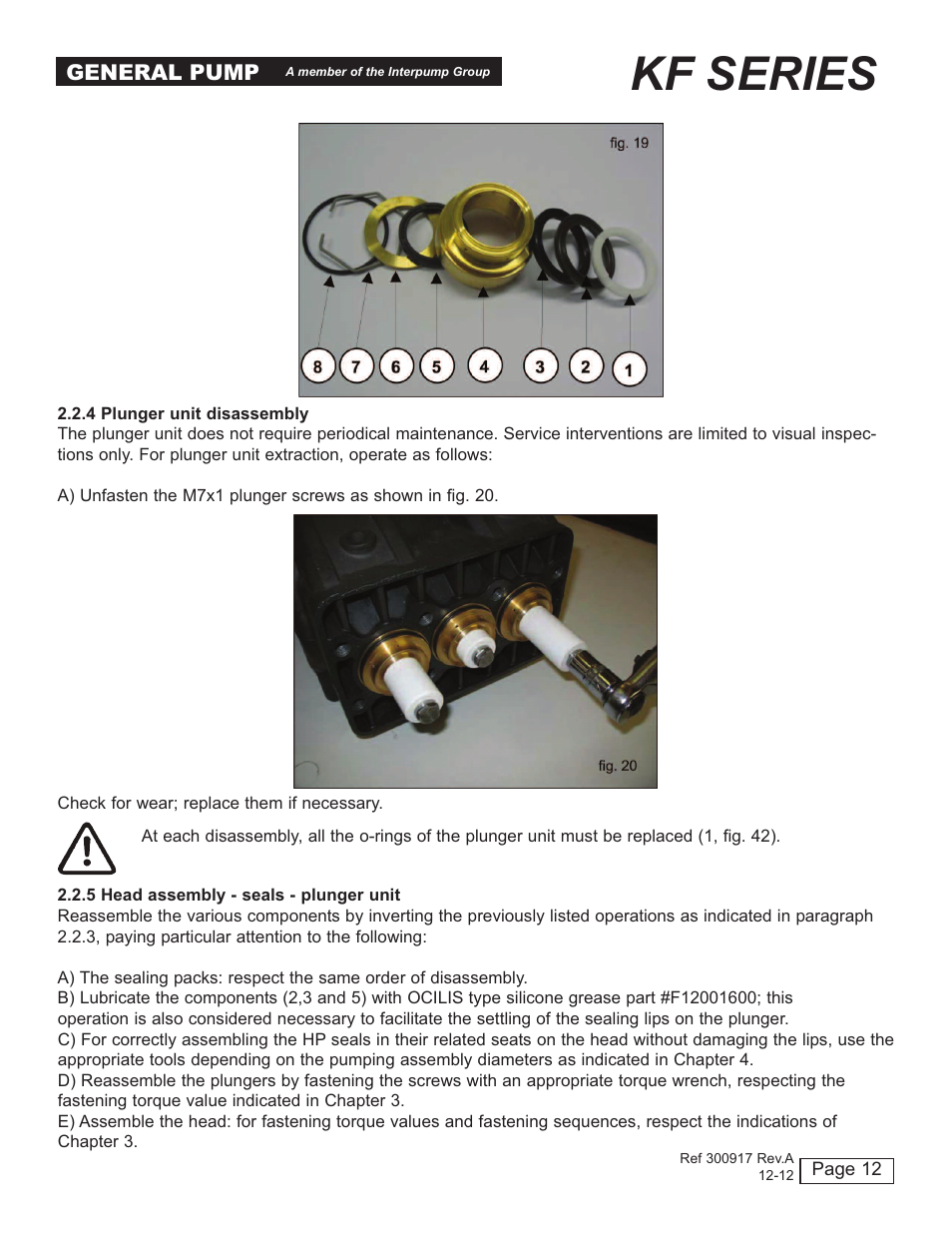 Kf series | General Pump KF Repair Manual User Manual | Page 12 / 15