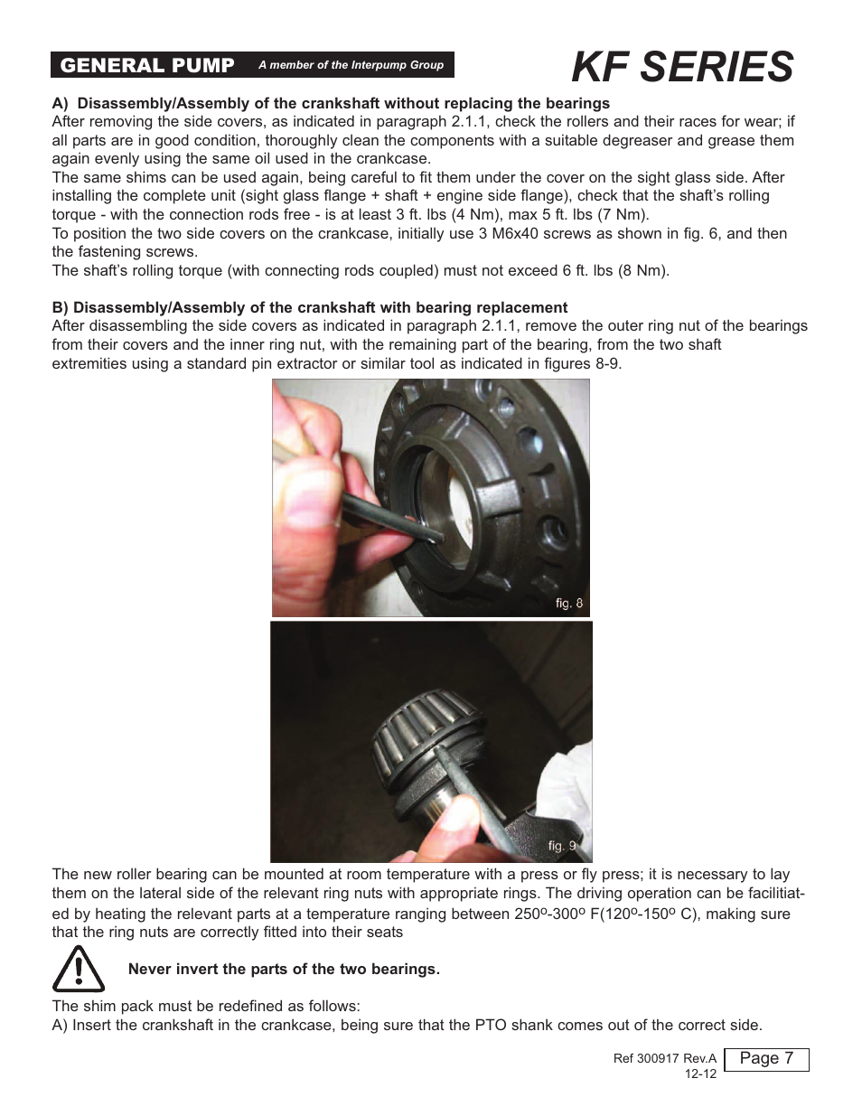 Kf series, General pump | General Pump KF Repair Manual User Manual | Page 7 / 15