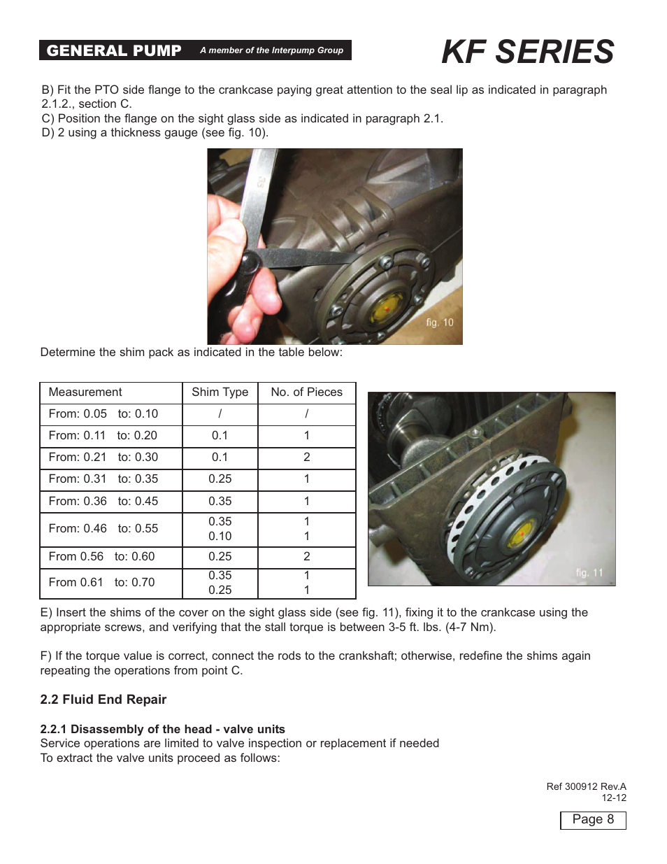 Kf series, General pump | General Pump KF Repair Manual User Manual | Page 8 / 15