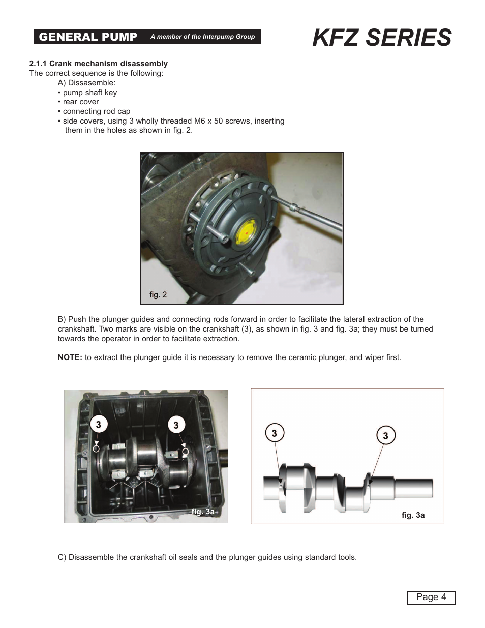 Kfz series, General pump | General Pump KFZ Repair Manual User Manual | Page 4 / 15