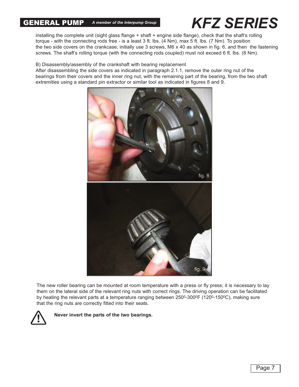 Kfz series, General pump | General Pump KFZ Repair Manual User Manual | Page 7 / 15