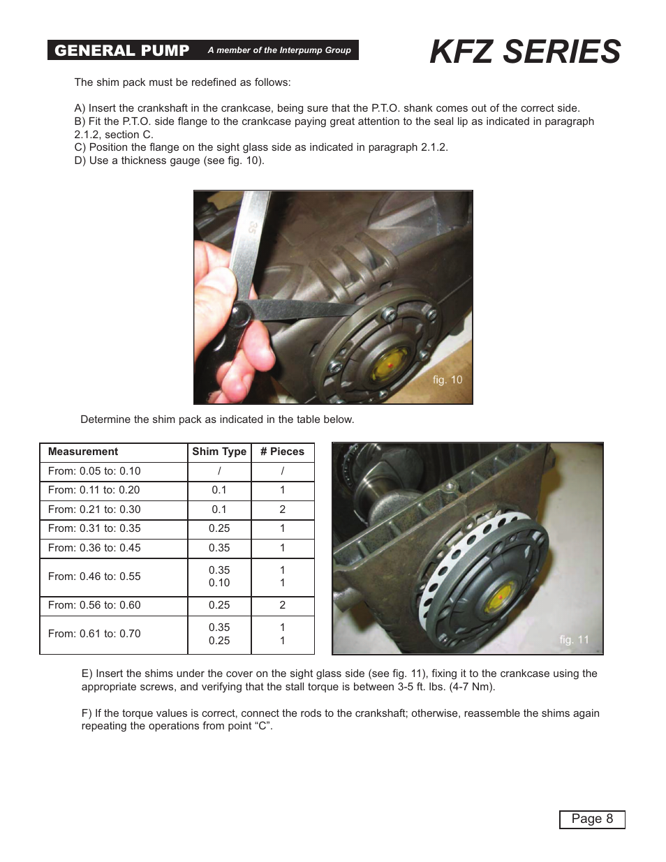 Kfz series, General pump | General Pump KFZ Repair Manual User Manual | Page 8 / 15