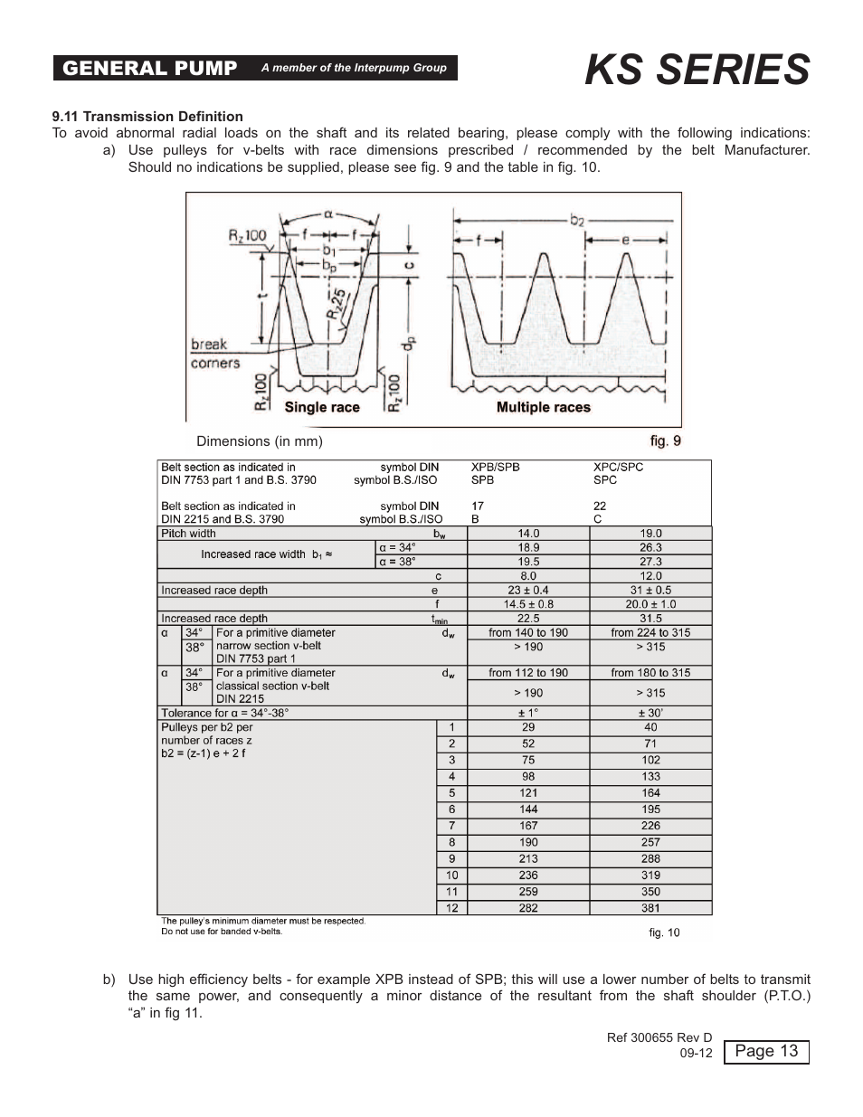 Ks series, General pump | General Pump KS Owner Manual User Manual | Page 13 / 23